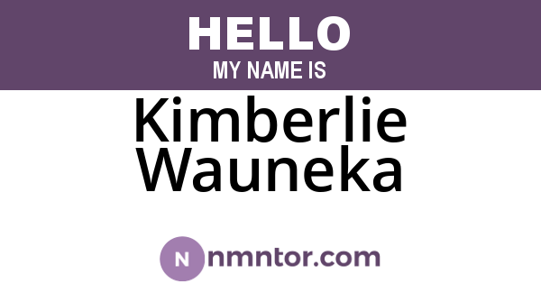 Kimberlie Wauneka