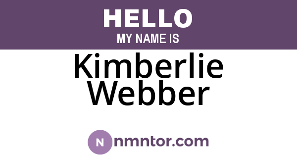 Kimberlie Webber