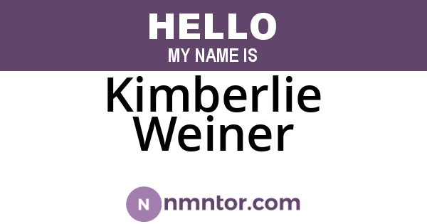 Kimberlie Weiner