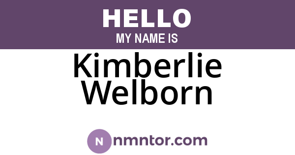 Kimberlie Welborn