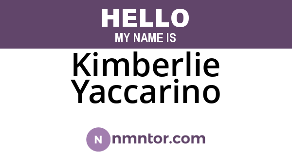 Kimberlie Yaccarino