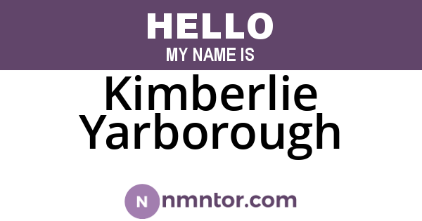 Kimberlie Yarborough