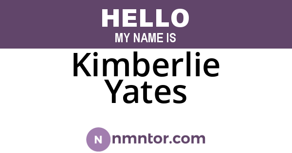 Kimberlie Yates
