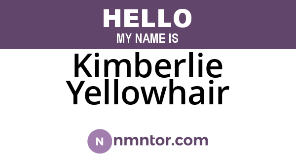 Kimberlie Yellowhair