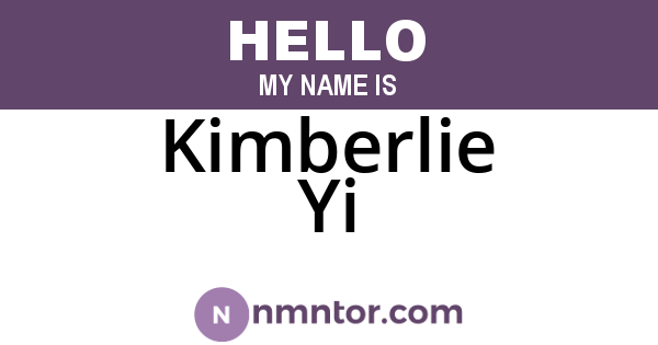 Kimberlie Yi