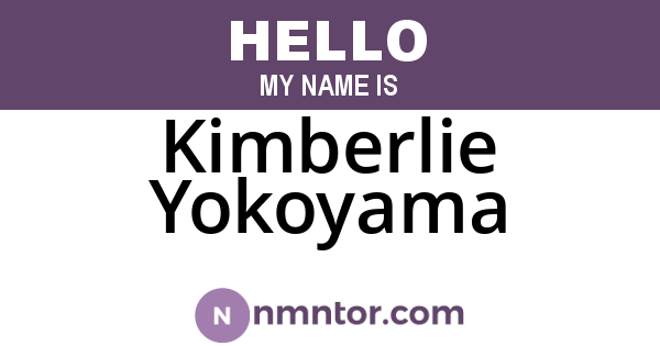 Kimberlie Yokoyama