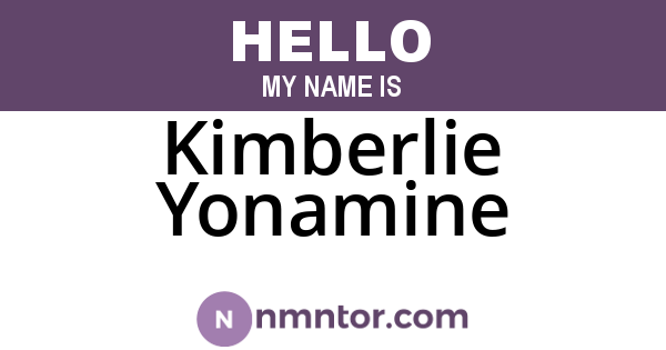 Kimberlie Yonamine