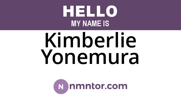 Kimberlie Yonemura