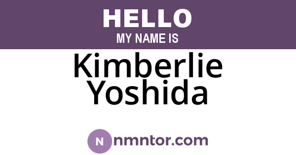 Kimberlie Yoshida