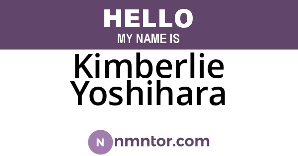 Kimberlie Yoshihara