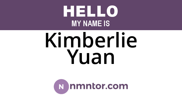 Kimberlie Yuan