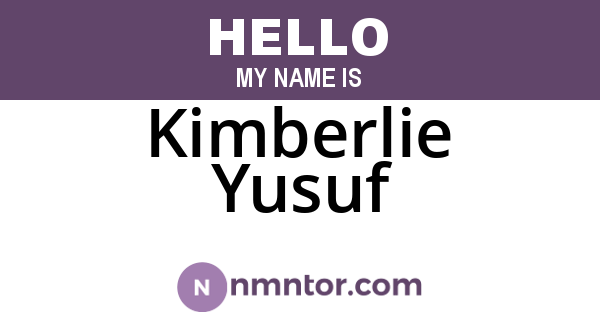 Kimberlie Yusuf