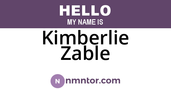 Kimberlie Zable