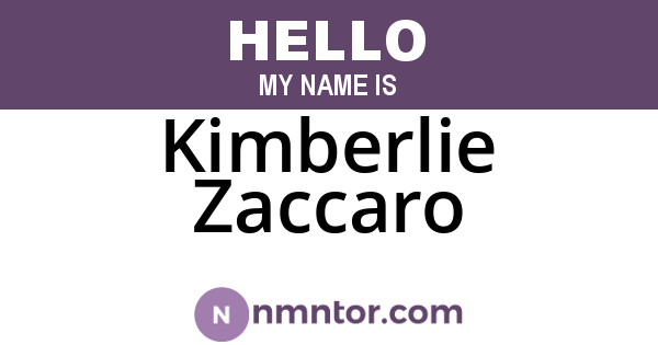Kimberlie Zaccaro