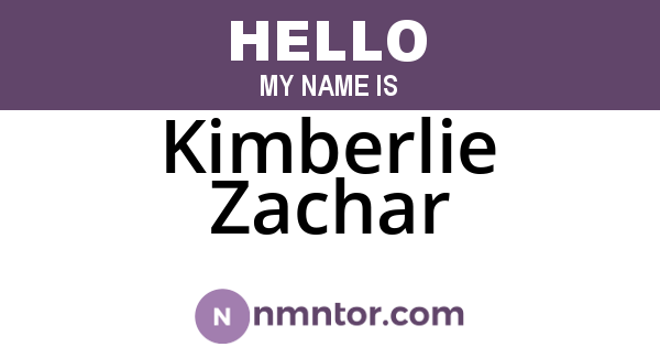 Kimberlie Zachar