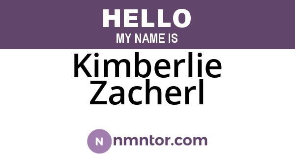 Kimberlie Zacherl