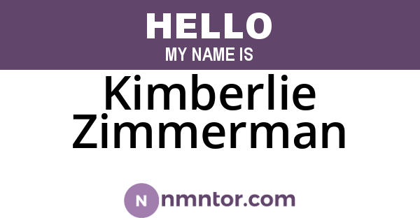 Kimberlie Zimmerman