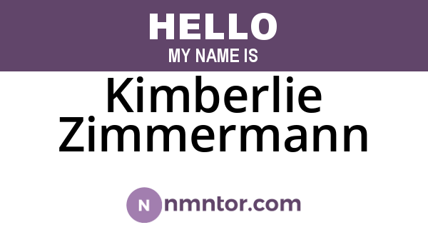 Kimberlie Zimmermann