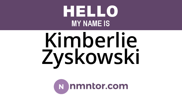 Kimberlie Zyskowski