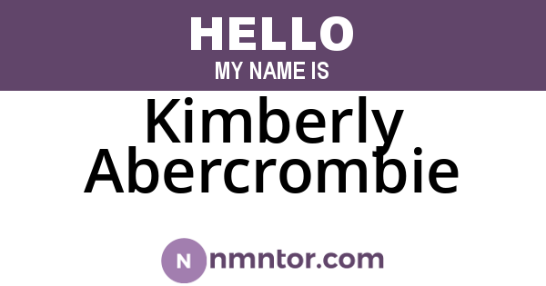 Kimberly Abercrombie