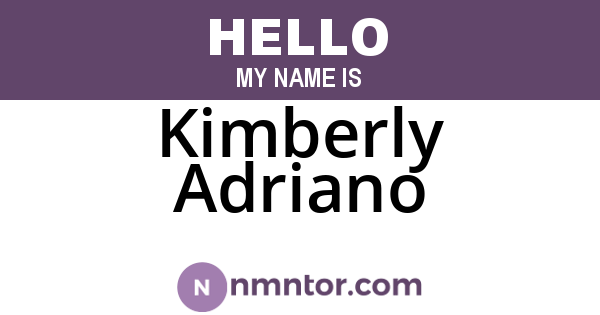 Kimberly Adriano
