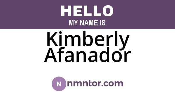 Kimberly Afanador
