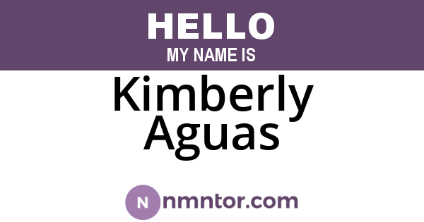 Kimberly Aguas