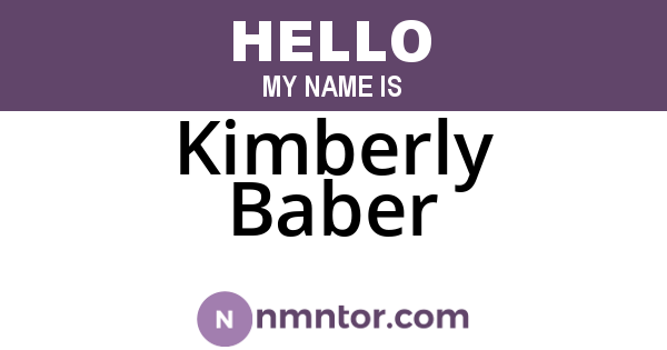 Kimberly Baber