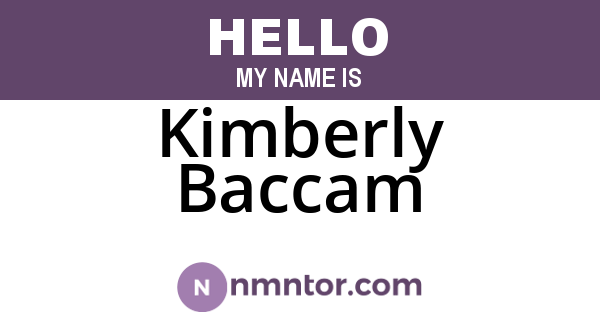 Kimberly Baccam