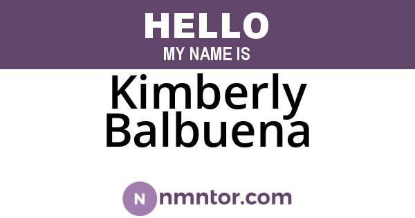 Kimberly Balbuena