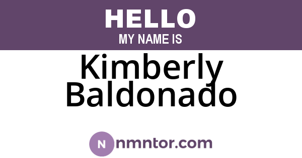 Kimberly Baldonado