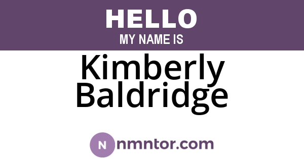 Kimberly Baldridge