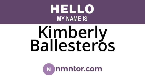 Kimberly Ballesteros
