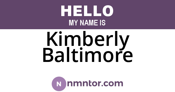 Kimberly Baltimore