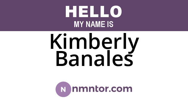 Kimberly Banales