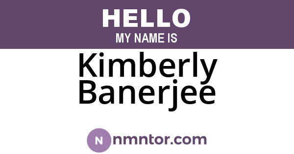 Kimberly Banerjee