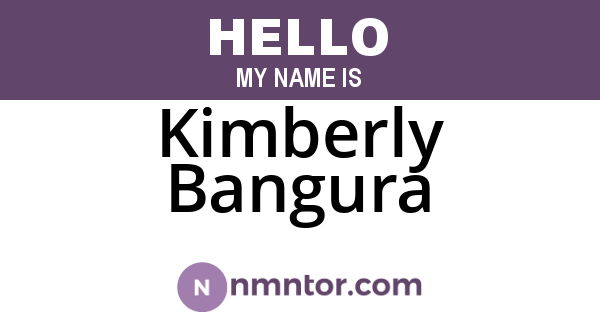 Kimberly Bangura
