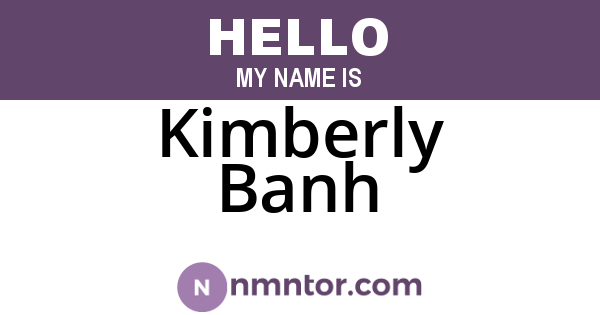 Kimberly Banh