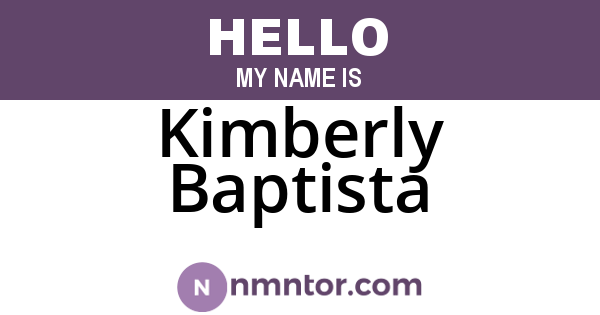 Kimberly Baptista