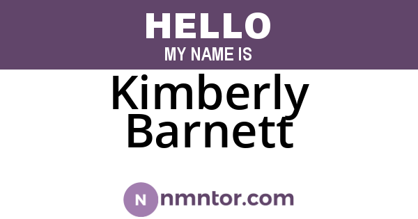 Kimberly Barnett