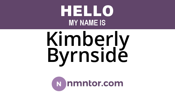 Kimberly Byrnside