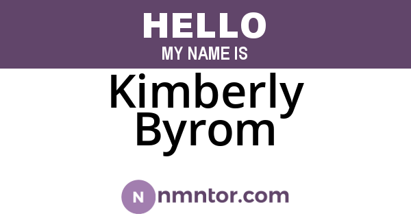 Kimberly Byrom