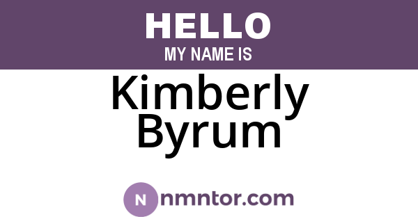 Kimberly Byrum