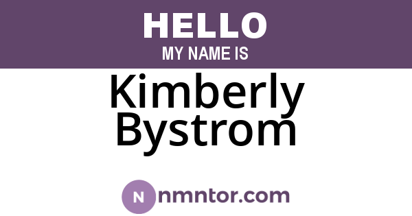 Kimberly Bystrom