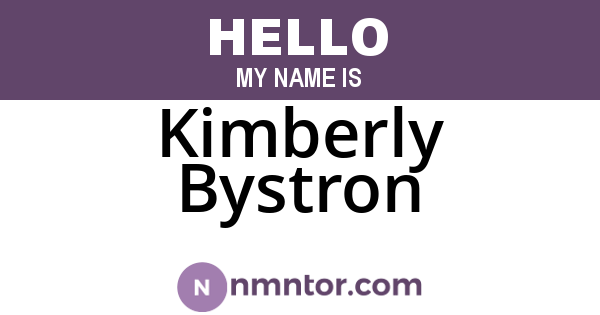 Kimberly Bystron