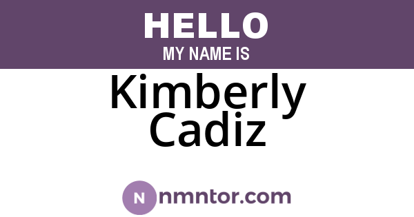 Kimberly Cadiz