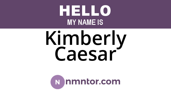 Kimberly Caesar