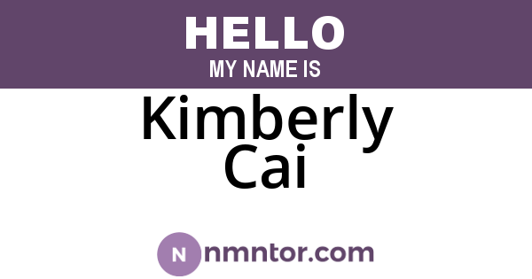 Kimberly Cai