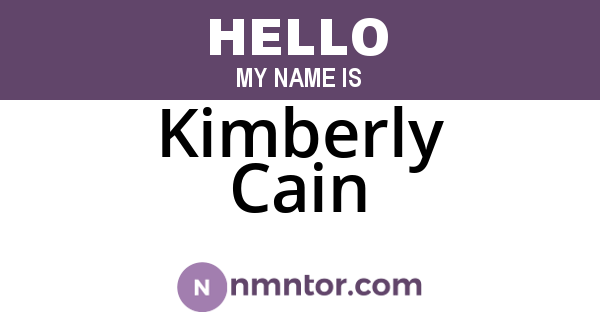 Kimberly Cain