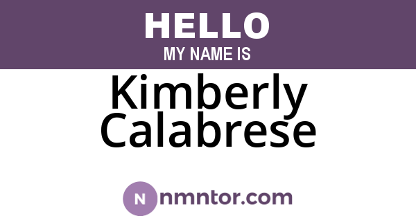 Kimberly Calabrese
